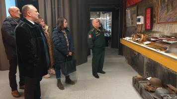 Делегация НГАСУ (Сибстрин) во главе с ректором посетила Музей боевой славы 41-й гвардейской общевойсковой армии