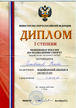 Чемпионат России по подводному спорту